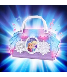 eKids Frozen 1 Light Up Boombox Karaoke & Ασύρματο Μικρόφωνο για παιδιά με ενσωματωμένη μουσική, φωτισμό, Sound Effects (FR-115)  (Γαλάζιο/Μωβ)