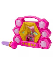 eKids Trolls 3 Boombox Karaoke & Μικρόφωνο για παιδιά με ενσωματωμένη μουσική, φωτισμό, Sound Effects (TR-115v2)  (Μωβ/Χρυσό)