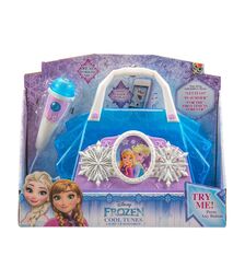 eKids Frozen 1 Light Up Boombox Karaoke & Ασύρματο Μικρόφωνο για παιδιά με ενσωματωμένη μουσική, φωτισμό, Sound Effects (FR-115)  (Γαλάζιο/Μωβ)