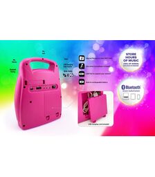 eKids Trolls 2 Bluetooth MP3 Boombox Karaoke & Ασύρματο Μικρόφωνο για παιδιά και εφήβους με ενσωματωμένη μουσική, φωτισμό, Sound Effects (TR-553) (Γαλάζιο/Μωβ)