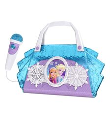 eKids Frozen 1 Light Up Boombox Karaoke & Ασύρματο Μικρόφωνο για παιδιά με ενσωματωμένη μουσική, φωτισμό, Sound Effects (FR-115)  (Γαλάζιο/Μωβ)