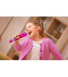 eKids Trolls Ασύρματο Μικρόφωνο Karaoke για παιδιά με ενσωματωμένη μουσική, φωτισμό, Sound Effects (TR-070v2) (Μωβ)