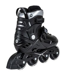 POWERSLIDE Khaan Junior NXT Black Πατίνια Αυξομειούμενα – Μαύρο/Ασημί (Μέγεθος 35–38)