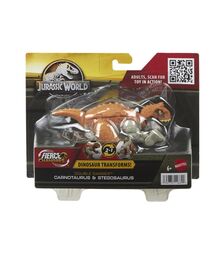 Mattel Jurassic World: Fierce Changers Double Danger - Carnotaurus &amp; Stegosaurus (HLP07)