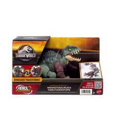 Mattel Jurassic World: Fierce Changers Massive Stretch - Giganotosaurus &amp; Nasutoceratops (HPD34)