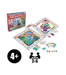 Hasbro Monopoly Επιτραπέζιο - Junior 2 Παιχνίδια σε 1 (F8562)