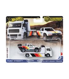 Mattel Hot Wheels: Premium Car Culture Team Transport - Fleet Street &amp; Toyota Off Road Truck  (HRV39)
