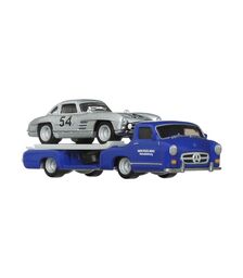 Mattel Hot Wheels: Premium Car Culture Team Transport - Mercedes-Benz 300SL &amp; '55 Mercedes-Benz Blaues Wunder (HRV48)