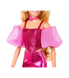 Mattel Barbie: Deluxe Style - Metallic Pink Set with Blonde Hair Doll (JFP40)