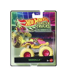 Mattel Hot Wheels: Monster Trucks Glow In The Dark - Bashzilla Vehicle (JFX23)
