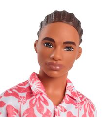 Mattel Barbie: Ken - Hawaiian Floral Jumpsuit Look with Brown Brides Hair Doll Fashionistas (HYT99)