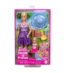 Mattel Barbie: Family &amp; Friends - Barbie Malibu &amp; Club Chelsea Sister PicNic Dolls (JBF43)