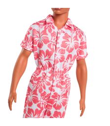Mattel Barbie: Ken - Hawaiian Floral Jumpsuit Look with Brown Brides Hair Doll Fashionistas (HYT99)