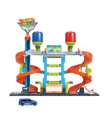 Mattel Hot Wheels City: Mega Tower Car Wash Color Shifters Playset (HDP05)