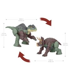 Mattel Jurassic World: Fierce Changers Massive Stretch - Giganotosaurus &amp; Nasutoceratops (HPD34)