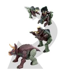 Mattel Jurassic World: Fierce Changers Massive Stretch - Giganotosaurus &amp; Nasutoceratops (HPD34)