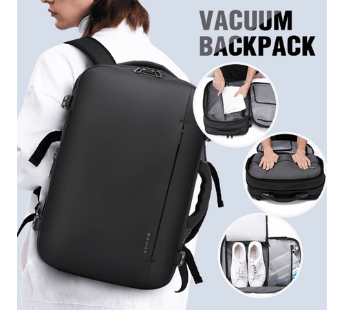 Bange Μαύρο Σακίδιο Πλάτης Vacuum Tsa Lock με ζυγαριά 36L 1909-8  Laptop 17,3”