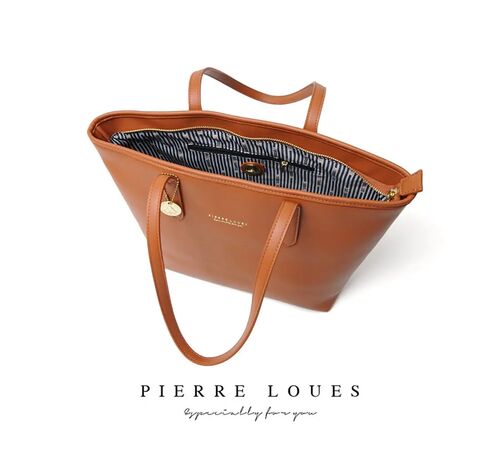 Pierre Loues® Τσάντα Τσάντα Ώμου Shopper 14LT 914-62 Καφέ