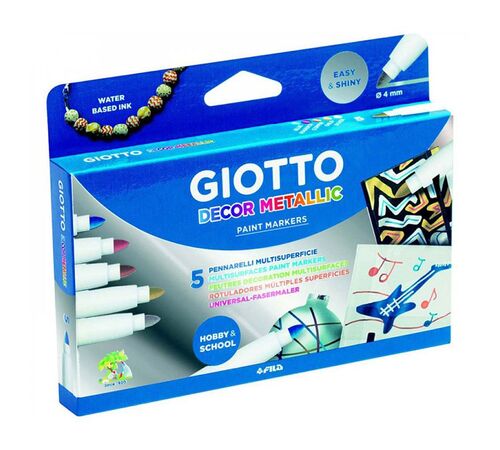 ΜΑΡΚΑΔΟΡΟΙ ΜΕΤΑΛΛΙΚΟΙ 5 ΧΡ BLISTER DECOR GIOTTO 0114237 /000452900