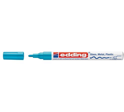 Μαρκαδόρος Edding ανεξίτηλος 1mm γαλάζιο στρογγυλή μύτη 01.751/10CR