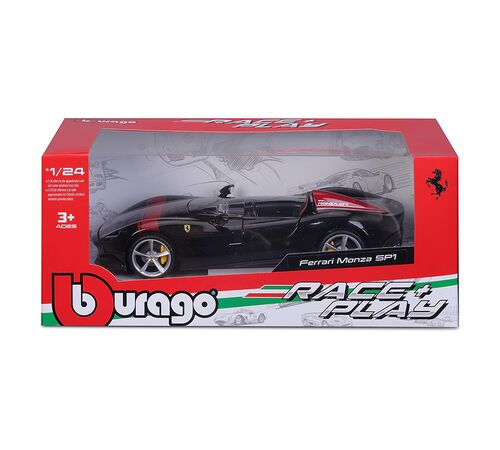 Burago μεταλλικό αυτοκίνητο Ferrari Monza SP1 ΜΑΥΡΟ Κλίμακα 1:24-6