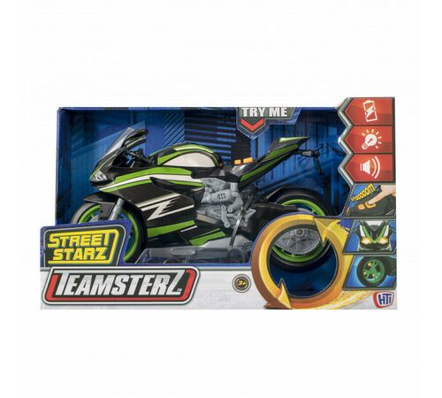Teamsterz ΑΓΩΝΙΣΤΙΚΗ ΜΗΧΑΝΗ ΜΕ ΚΙΝΗΣΗ, ΦΩΣ ΚΑΙ ΗΧΟΥΣ STREET STARZ ΠΡΑΣΙΝΗ 7535-16880-3