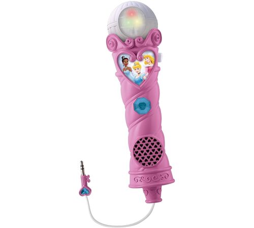 eKids Disney Princess Ασύρματο Μικρόφωνο Karaoke για παιδιά με ενσωματωμένη μουσική, φωτισμό, Sound Effects (DP-070) (Ροζ)