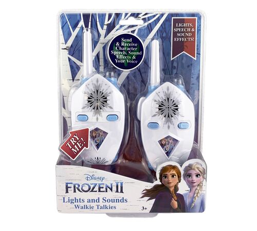 eKids Frozen 2 Walkie Talkies για παιδιά & ενήλικες με ενσωματωμένο μεγάφωνο και εμβέλεια 150 μέτρων (FR-212) (Λευκό/Γαλάζιο)