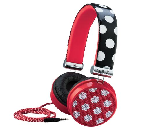 eKids Minnie Mouse Fashion Ενσύρματα Ακουστικά με ασφαλή μέγιστη ένταση ήχου για παιδιά και εφήβους και ενσωματωμένο μικρόφωνο (MF-M48) (Μαύρο/Κόκκινο/Λευκό)