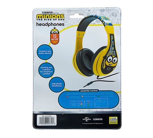eKids Minions Ενσύρματα Ακουστικά με ασφαλή μέγιστη ένταση ήχου για παιδιά και εφήβους (MS-140) (Κίτρινο/Μαύρο)