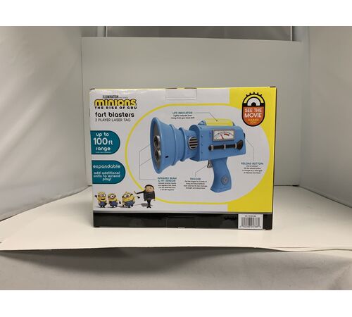eKids Minions Σετ 2 Laser Tag Blasters για παιδιά & ενήλικες με φωτισμό και δόνηση με εμβέλεια 30 μέτρων (MS-174) (Κίτρινο/Μαύρο/Μπλε)