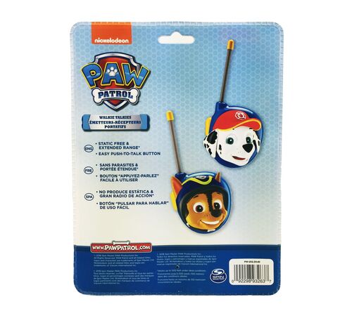 eKids Paw Patrol Σετ 2 Walkie Talkies για παιδιά & ενήλικες με εμβέλεια 150 μέτρων (PW-202) (Μπλε)