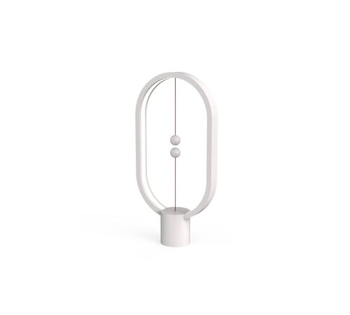 Designnest Heng Balance Type-C |Plastic Lamp Ellipse| Διακοσμητική λάμπα με μαγνητικό διακόπτη (Λευκό)