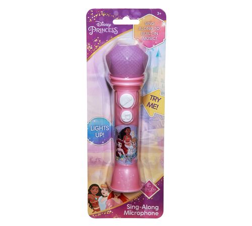 eKids Disney Princess Ασύρματο Μικρόφωνο Karaoke για παιδιά με ενσωματωμένη μουσική, φωτισμό, Sound Effects (DP-070) (Ροζ)
