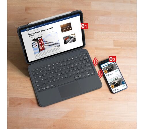 ZAGG Pro Keys με Trackpad Θήκη με πληκτρολόγιο για Apple iPad 10,2" (7ης / 8ης Γενιάς (2019 - 2020) σε charcoal χρώμα - 103407950