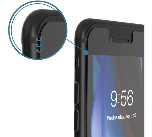 ZAGG InvisibleShield Full Face Tempered Glass με αντιμικροβιακή τεχνολογία – Elite VisionGuard+ για Apple iPhone SE 2020