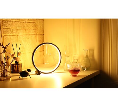Designnest Round Table Lamp |Heng| Touch Σφαιρική διακοσμητική λάμπα διαμέτρου 25 εκατοστών με ροοστάτη αφής (Μαύρο)