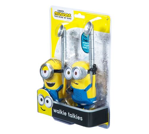 eKids Minions 2: "The Rise of Gru" Σετ 2 Walkie Talkies για παιδιά & ενήλικες με εμβέλεια 150 μέτρων (MS-210) (Κίτρινο/Μπλε)