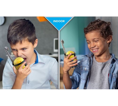 eKids Minions 2: "The Rise of Gru" Σετ 2 Walkie Talkies για παιδιά & ενήλικες με εμβέλεια 150 μέτρων (MS-210) (Κίτρινο/Μπλε)