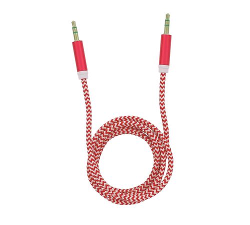 Tellur Auxiliary Audio Cable Στερεοφωνικό καλώδιο ήχου Αρσενικό/Αρσενικό μήκους 1 μέτρου σε κόκκινο
