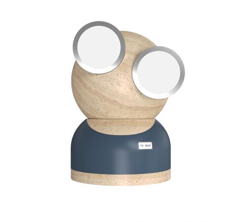 Designnest® GoggleLamp |Mr Watt| Επιτραπέζιο Φωτιστικό από ξύλο σφενδάμου και αλουμίνιο με ρύθμιση φωτεινότητας αφής (grey/blue/wood)