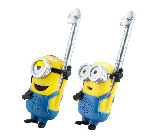 eKids Minions 2: "The Rise of Gru" Σετ 2 Walkie Talkies για παιδιά & ενήλικες με εμβέλεια 150 μέτρων (MS-210) (Κίτρινο/Μπλε)