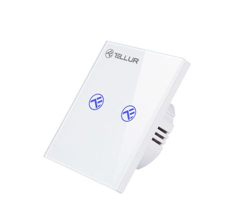 Tellur WiFi Switch 2 Ports 1800W Έξυπνος διακόπτης WiFi 2 θυρών σε λευκό (TLL331491)