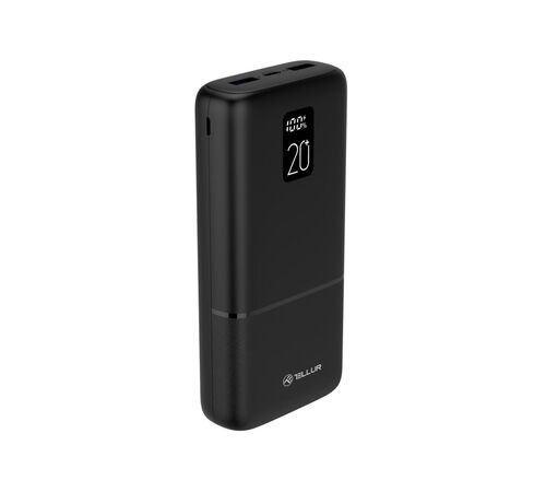 Tellur Powerbank PD202 Boost Pro 20.000mAh σε μαύρο χρώμα με 2x USB QuickCharge 3.0 (TLL158351)