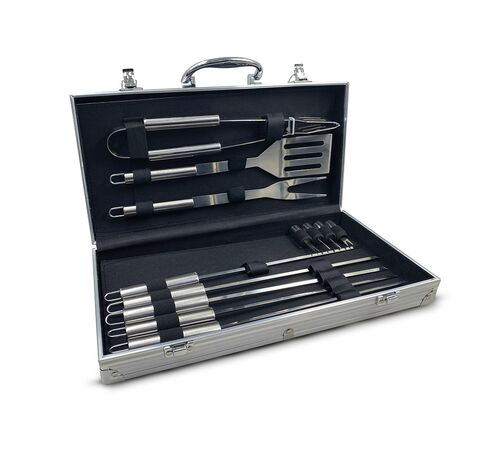 The Source BBQ Tool Set - Ανοξείδωτο σετ εργαλείων Barbeque (13 τεμάχια)