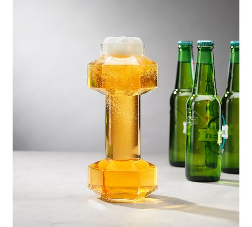The Source Dumbbell Beer Glass-Ποτήρι μπύρας σε σχήμα βαράκι γυμναστικής