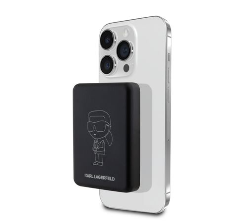 Karl Lagerfeld MagSafe Μαγνητικό PowerBank 3000mAh 5W με Θύρα USB-C (Black – KLPBMKIOTTGK)