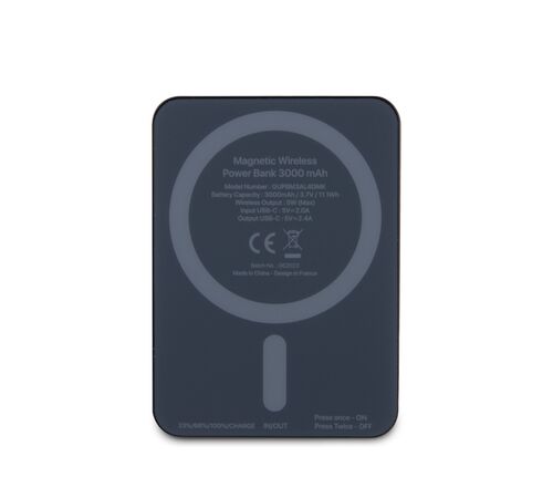 Karl Lagerfeld MagSafe Μαγνητικό PowerBank 3000mAh 5W με Θύρα USB-C (Black – KLPBMKIOTTGK)