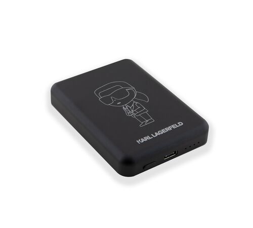Karl Lagerfeld MagSafe Μαγνητικό PowerBank 3000mAh 5W με Θύρα USB-C (Black – KLPBMKIOTTGK)