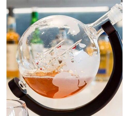 The Source Globe Decanter with Glasses - Σετ Κανάτα Υδρόγειος με 2 ποτήρια